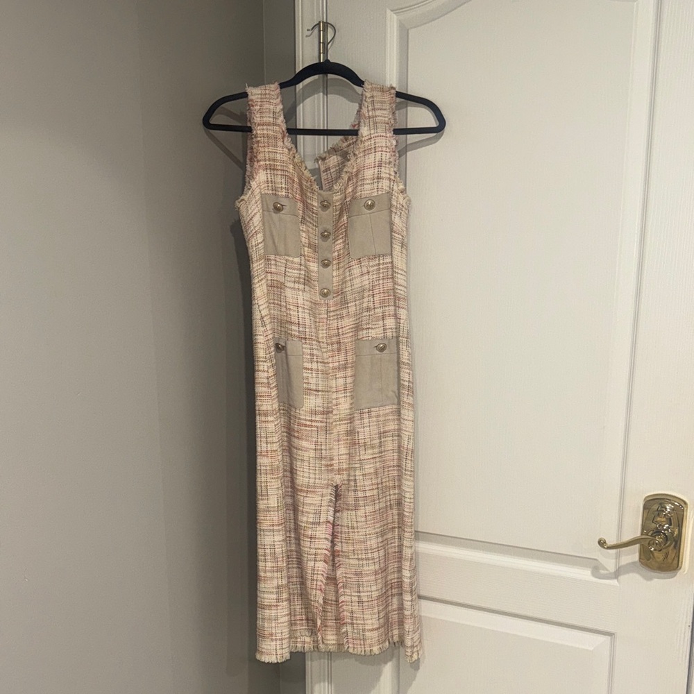 Plaid Sleeveless Dress with Pockets